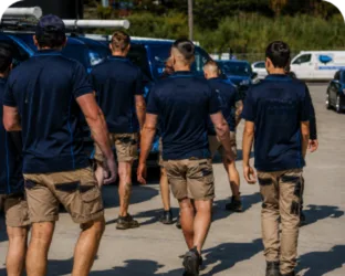 Plumbers loading up before a Mona Vale job