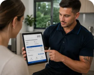 Going through the estimate with a Mona Vale customer